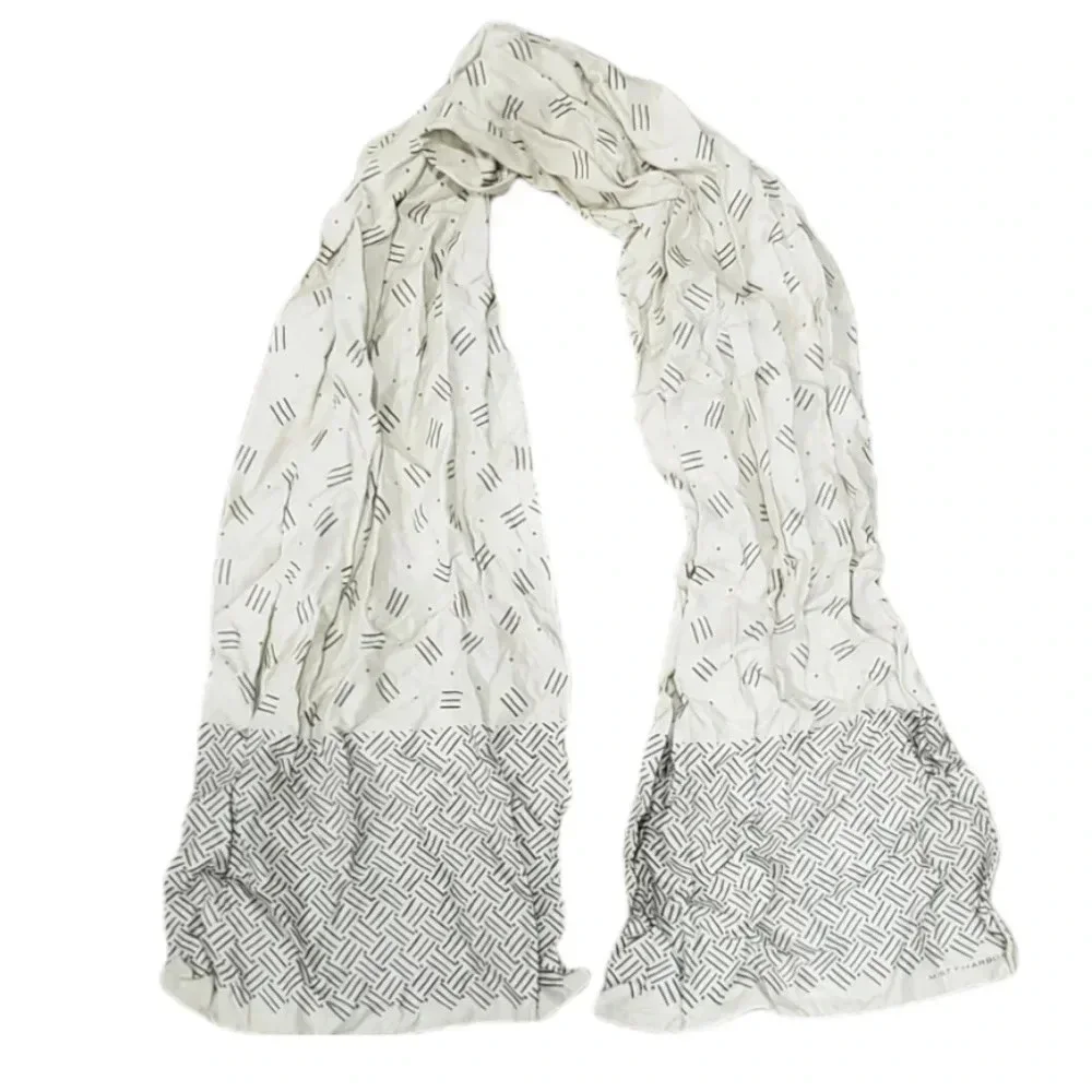 Misty Harbor Geometric Rayon Scarf
